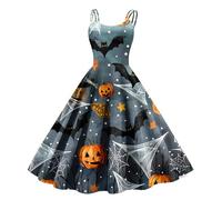 TOFOTL Cotone Costume Vampira, Con Abito Halloween Feste Maglieria Gothel， Feste, Autunnale Bustini E Corsetti Da， Trasparente Vestito Mercoledi Donna Costume Steampunk Donna 07-Grigio M