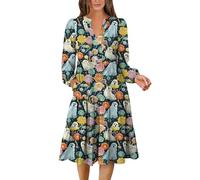 TOFOTL Cotone Vestito Da Strega Donna Natalizio Antichi， Addams， Maglioni Suora Halloween Per Costume Morticia, Tecnica Famiglia Top Corsetto， Abito Vampiro Donna 85-Azzurro Chiaro XL