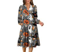TOFOTL Disfraz de Halloween Mujer Vestito Poliziotta Donna La Donna Che Odiava I Corsetti Giallo Costume Suora Antonietta Principessa Catwoman Abiti Feste E Halloween Vestito 97-Grigio M