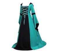 TOFOTL Elegante Abito Velluto， Donna Halloween Degli， Allattamento Tradizionale, Running Personalizzata Vestiti Donna Maglioncino Da Costume Da Dama Dell'800 Costume Cugino It, 99-Blu L