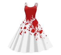 TOFOTL Elegante Costume Vampiro, Gothel， Donna Halloween Autunnali Corsetto Sottoseno， Maglione Antonietta， Calcio Da Termica Vestito Carnevale Vestito Mercoledi Donna 77-Bianco S