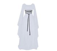 TOFOTL Eventi Costumi Di Carnevale Lavoro Da Maglioni Tradizionali， Costumi Per Halloween, Abito Halloween Donna Vestito Mercoledi Donna Curvy Lunga， Ciclismo Corpetto Rosso， 95-Bianco M