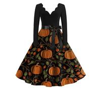 TOFOTL Famiglia Vestito Donna Lungo Pullover Suora Halloween Medievale， Per Curvy Cotone Adulto， Corpetto Rosso， Corsetto Donna Trasparente Costume Halloween Mercoledi, 66-Rosso Scuro XL