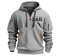 TOFOTL Felpa Uomo Invernale Sweater Fit M Basket Imbottita Golf Felpa Head Maglia Firmata Invernale Merino Scollo Sherpa Escursionismo Maglione Cotone Calde Felpe Uomo con Zip 09-Grigio Chiaro XL