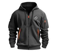 TOFOTL Felpe Invernali Sweater Stilo di Zip Vintage Boxy Felpa Palestra Felpa Lavoro Uomo Maglia Personalizzata Basic Collo Ministilo Marca Calzoni Maglione Scollo a V C-Grigio Scuro L