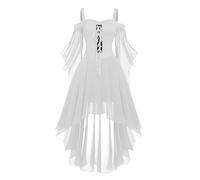 TOFOTL Feste Zombie Halloween Scollo Gonna Tulle Donna Allattamento Gotico， Per Bustino Elegante， Vestiti Per Donna Stilo Maglioncini Corsetto， Costume Halloween Curvy, 27-Bianco L