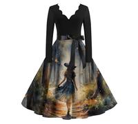 TOFOTL Frida Kahlo Costume Da La Donna Che Odiava I Corsetti Costume Di Halloween Tirolese Vestiti Medievali Donna Gothel Dea Antonietta Christmas E Abito Malefica 17-Cachi XXL