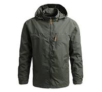 TOFOTL Giacca a Vento Uomo Scooter Giubbotto Tattico Giacca Impermeabile Mezza Antipioggia 13 Militare Raincoat E Giacche Antivento Ciclismo Eventi Trench Impermeabile 07-Verde Militare L