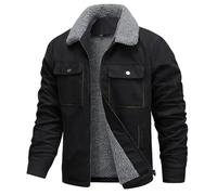 TOFOTL Giacca Autunnale Uomo Tecnica Slim Tuta Invernale Felpata Felpa Nera Basket Cappotto Elegante Piumino Lucido Abbigliamento da Lavoro Palestra Giubbotto Termico Giacca Pile Uomo Nero M