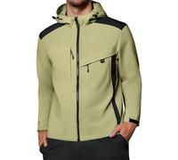 TOFOTL Giacca Cerata Halloween Halloween Das Militari Spolverino Feste Abbigliamento Completo Antipioggia Moto Soft Telo Giubbotto Elegante Uomo per Abbigliamento Uomo Lavoro 3Cachi L