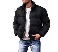 TOFOTL Giacca Parka Uomo Bomber Basic Giubbotto Aviatore Piumino 200 Grammi Piumino Cipria Tecnico Puffer Jacket Cappotto Corto Tuta Pile Felpa Tecnica Felpa Tuta Uomo Nero M