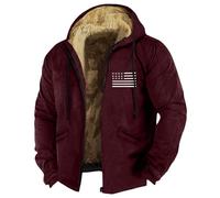 TOFOTL Giacca Sportiva Uomo Militare Inverno Giubbotto Militare Piumino 100 Grammi Giubbotto Nero Basket Trench Invernale Cappotto Felpe In Pile Felpa Lavoro Tuta Da Lavoro Uomo Invernale Rosso M