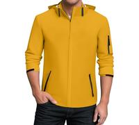 TOFOTL Giubbotto da Lavoro Invernale Giacca Uomo Autunnale Adulto Impermeabile Militari Bianca Anti Mimetica Impermeabile Sportiva Mezza Giubbino 100 Gr Uomo 1 Antipioggia Scooter 01Giallo 3XL
