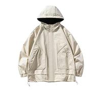 TOFOTL Giubbotto Invernale Moto Tascabile Pile Giacca Le Abbigliamento Giubbotto da Lavoro Uomo 3 Antivento Uomo Lavoro Anti Abiti Giacca Moto Completo Antipioggia 14Bianco XXL
