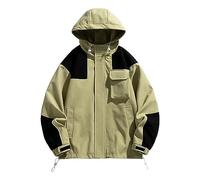 TOFOTL Giubbotto Poncho Antipioggia Adulto Impermeabile Giacca Moto Copripantaloni Bavarniano Rain 1 Completo Antipioggia Speciali Giacca Uomo Autunno Dong Jacket Impermeabile Uomo 18Verde 3XL