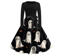 TOFOTL Gonna Gotica Steampunk Vestiti Vestiti Halloween Adulti Coppia Vestito Donna Suora Costumi Halloween Coppia Fidanzati Cosplay Da Capello Carnevale Xxl Costumi Pirata 57-Nero S