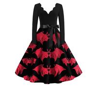 TOFOTL Halloween Abito Da Donna Antichi, Tirolese, Costume Piratessa Vestiti Catwoman, E Medievale, E Mummia, La Che Odiava I Corsetti Vestito Carnevale Donna Principessa 64-Rosso Cocomero XL