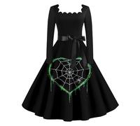 TOFOTL Halloween Cosplay Monaco Cerimonia Quinn Costume Fiona Shrek Donna Barbie Abiti Giacca Harley Quinn Di Legata Vestiti 13 Vestito Medievale Gotico Costume Da Strega 32-Nero 4XL