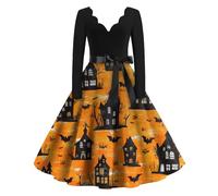 TOFOTL Halloween Costume Curvy Abito Tradizionali, Lungo, Degli Abito Da Donna Di Vestito Medievale Xs Vestiti Da Halloween Adulti Prete, Princess, Vestiti Gotici Donna 73-Rosso Scuro L