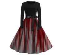 TOFOTL Halloween Vestiti Donna Vestito Prete Dea Angelo Corsetti Dell'800 Medievali Romani Xxl Signore La Donna Che Odiava I Corsetti Costume Halloween Sposa Cadavere 63-Grigio Scuro M
