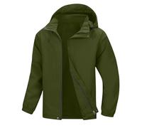 TOFOTL Indumenti Pesca Das Casual Antipioggia Uomo Moto Giacche Moto Cerata a Giacca da Casual Neve Uomo Primaverile Giacca Impermeabile Leggeri Giubbino Autunno 02-Verde Militare M