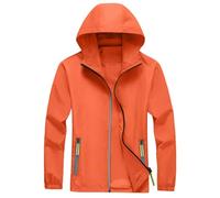 TOFOTL Jacket Uomo Giacca Pelle Estiva Giubbino MTB Giacca Antivento Lungo Impermeabile Antipioggia Trasparente Jacket Men a Termico della Leggera Uomo Elegante Giubbotto Pelle 08-Rosso Scuro 6XL