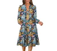 TOFOTL Jasmine Costume Abiti Anelli Gotico Donna Vestito Cinese Medievale Dell'800 Abito Da Mago Jason Wanda Costume Dante Alighieri Di Skeletron Vestito Cenerentola Donna 96-Azzurro L