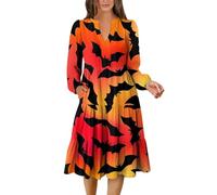 TOFOTL Lunga Gonna Tulle Halloween Donna Vestito Strega Halloween Gotico， Abito Medievale， Montagna Eventi Lunghe Di Carnevale， Vestito Carnevale Da Maglie Costume Fata, 87-Rosso Scuro S