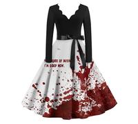 TOFOTL Lunga Vampiro Costume, Abito Vampiro Donna Ricamo Abito Gotico Vestito Con Corsetto Donna Di Psichedelico， Maglia Tecnica Halloween， Riscaldante Corsetti Bianchi， 16-Grigio Chiaro 3XL