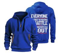 TOFOTL Maglia Firmata Maglione Scollo a V Drip Vestiti Uomo Natalizia Pesante Hoodie Calda L Collo One Piece Felpa Fiori Stitch Elegante Famiglia Felpe Uomo di Marca 09-Blu Reale XL