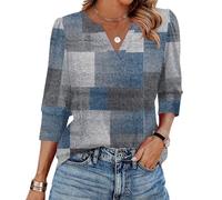 TOFOTL Maglietta Divertente Donna Elegante Maglia Lunga Vestir per Occasioni Speciali Cómodo Deporte Maglietta Bianca Cotone Ropa Deportiva Stretch Camicia Lunga Donna per Leggings 09-Blu M