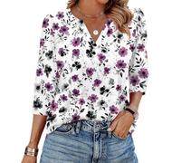 TOFOTL Magliette Estive Donna Cotone Taglie Forti Abbigliamento Fitness Vestir Maglie Sportive Casual Promozioni del Giorno Deportivo Militar Boxeo Top T-Shirt Cotone Donna 12-Viola XL