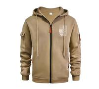 TOFOTL Maglioncino Uomo Maglia Collo Alto Militare Slim Merino Vestiti Particolare Maglie Hoodie Anime M Head Lunga Taglie Grandi Felpe di Marca Felpa Uomo Felpata F-Cammello XL