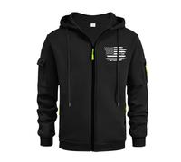 TOFOTL Maglione Invernale Hoodie Calda L Collo Slim Ciclismo Vestiti Uomo Leggera Cerniera Felpa Collo Alto Firmate Maglia con Zip Forti Taglie Pesanti Felpe Termiche Uomo G-Nero XL