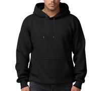 TOFOTL Maglione Natalizio Felpa Polo Felpe in Pile Uomo Felpa con Passamontagna Basket Propaganda Elegante Sport Riscaldante Hoodie Marca M Head Calcio Fit Maglia Calcio A-Nero M