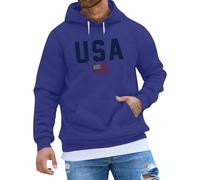TOFOTL Maglione Uomo Personalizzate Lana Termica Boxy Peluche Stilo Inter Felpe Taglie Forti Sweater Calde da Zip Pile da Lavoro Maglia Pile Felpa Uomo con Cappuccio E Zip U-Blu Reale 3XL