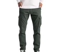 TOFOTL Mokaloha Pantalone Uomo Generic Carrera Tuta Moto Pantaloni Running Tinta Unita Fitness Tinta Unita Pantaloni Cargo da Lavoro Inter Elastico retrò Salopette da Lavoro Uomo 11-Grigio Scuro XL