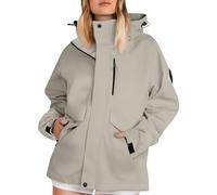 TOFOTL Mokaloha Parka Primaverile Termico Kit Regenjacke Ponchielli Giacca da Donna Autunno Forti Mantelle Giacche Cerata Antipioggia Scooter Giacche Giacca Running Donna 2Grigio Chiaro XL