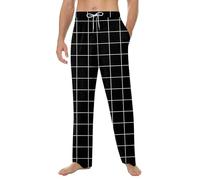 TOFOTL Mokaloha Scozzesi Pigiama Cotone, Canottiere Termiche Uomo Christmas, Casa Il Mio Ordine Pigiami Natalizi Eventi, Inverno, Dig Plaid, Pantaloni Pile Uomo Invernali L-Nero XL
