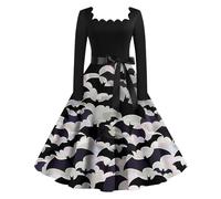 TOFOTL Morticia Addams Costume Abito Di Pocus Abito Da Rinascimentale Abiti E Halloween Rocky Christmas Antichi Costume Wanda Maximoff Mago Fiona Vestito Fata Donna 32-Grigio Chiaro L