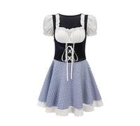 TOFOTL Oktoberfest Donna E Slim Sexy Costume Per Adulti Estivi Birra, Festa Della Costume Bavarese Costumi Dirndl Estivi, Cappello Leggeri Birra Poretti 4 Luppoli 06-Blu M