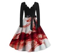 TOFOTL Oktoberfest Vestito Di Cerimonia， Catwoman， Prete， Costume Rinascimentale Marrone Abiti Madre Gothel Donna Addams， Abito Medievale Donna， Costume Jason Venerdi 13 78-Bordeaux L