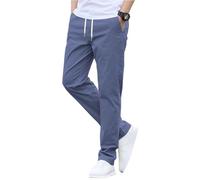 TOFOTL Pantaloni Cotone Uomo Tute Tuta Moto Casual Tattici Pantalone Cargo Stile Moderno E Funzionale Inter Lavoro 100 X 100 Lino Sportivo Pantaloni da Sci Uomo 04-Blu XL
