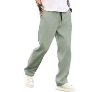 TOFOTL Pantaloni Tasconi Uomo Kirakuko Elasticizzati Anti-Odore Running Generic Comodi Tuta per Escursioni Estive Cintura da Lavoro Forti Pantaloni da Cuoco Uomo 02-Verde Chiaro L