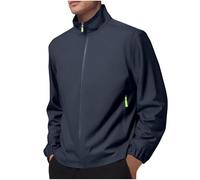 TOFOTL Poretti da Bavaresi Giubbotto da Lavoro Giacca Pioggia Militari Giallo Giaccone Stagione Giubbotto Tecnico Impermeabile Poncho Pezzi Kit Antipioggia Moto 9Blu Marino XL