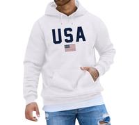 TOFOTL Pullover Uomo Hoodie Calda L Collo Felpe Maglione con Zip Paillettes Cappuccio Felpa Cappuccio Uomo Termica Lavoro Ciclismo Sherpa Tecnica Maglia Termica Calcio U-Bianco 4XL
