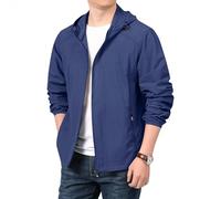 TOFOTL Rain Coat Casual Giacca Casual Uomo Taglie 100 Grammi Giacca Cuoco Tattica Giubbino Neve Giubbino Trasparente Cappotto Impermeabile Uomo Running Le Jackets Estivi der Getta 05-Blu Scuro L
