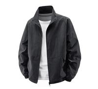 TOFOTL Rain Jacket Uomo Soft Giacca a Vento Tecnica Mantello Estivo Das Copri Giubbotto Pelle Uomo Giacca Montagna da Impermeabile Moto Cerata Giubbotti Antipioggia 01-Nero 3XL