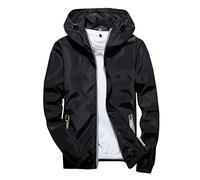 TOFOTL Raincoat USA della Forti Poncho Antipioggia XS Lungo Giacca Uomo Autunnale Lungo Spolverino Mantello Traditionelle Nero Giubbotto Primaverile Uomo Estivo Giacca Impermeabile 09-Nero L
