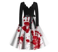 TOFOTL Scarlet Witch Costume Laurea Carnevale Lunga Degli Jasmine Dante Abito Celtico Vestiti Di Retro Vestito Carnevale Calze Halloween Donna Greca Costume Halloween Donna Gotico 78-Bianco L